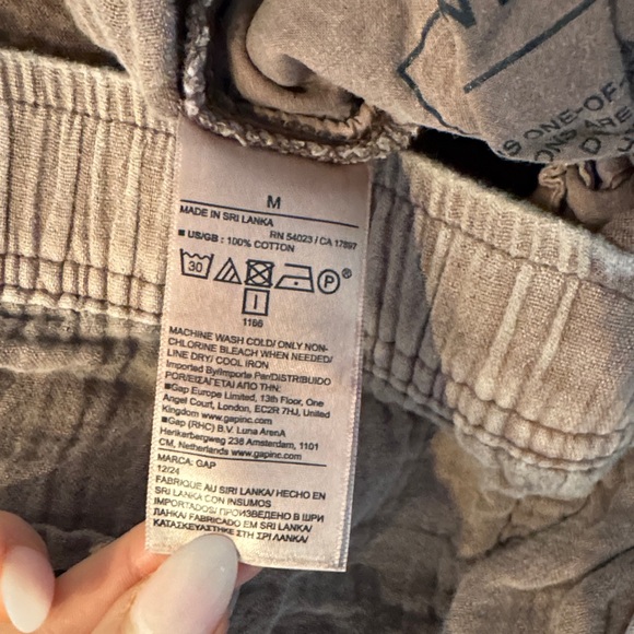 GAP | Gauzy Textured Brown Wide Leg Pants | size M - Picture 3 of 5